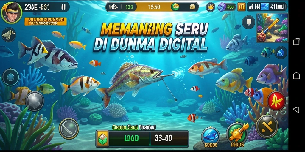 Gameplay <strong>234E</strong> menampilkan pengalaman memancing yang seru dan mendebarkan.