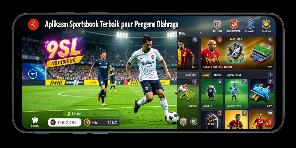 Screenshot utama 9SL menampilkan tampilan taruhan olahraga yang menarik.