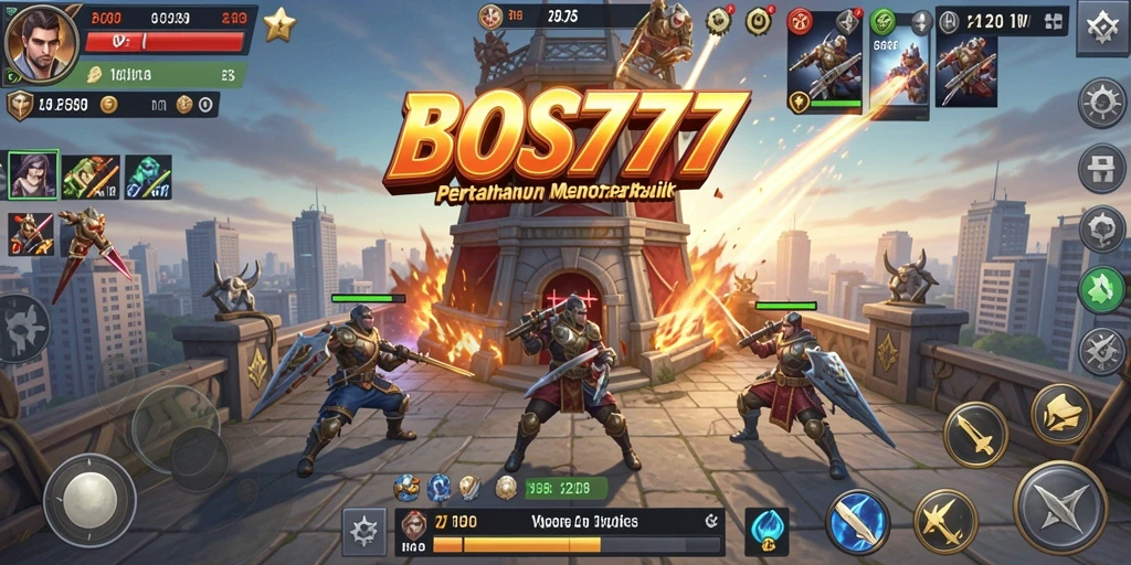 Tangkapan layar menunjukkan aksi menegangkan dalam <strong>BOS777</strong> saat pertahanan menara beraksi.