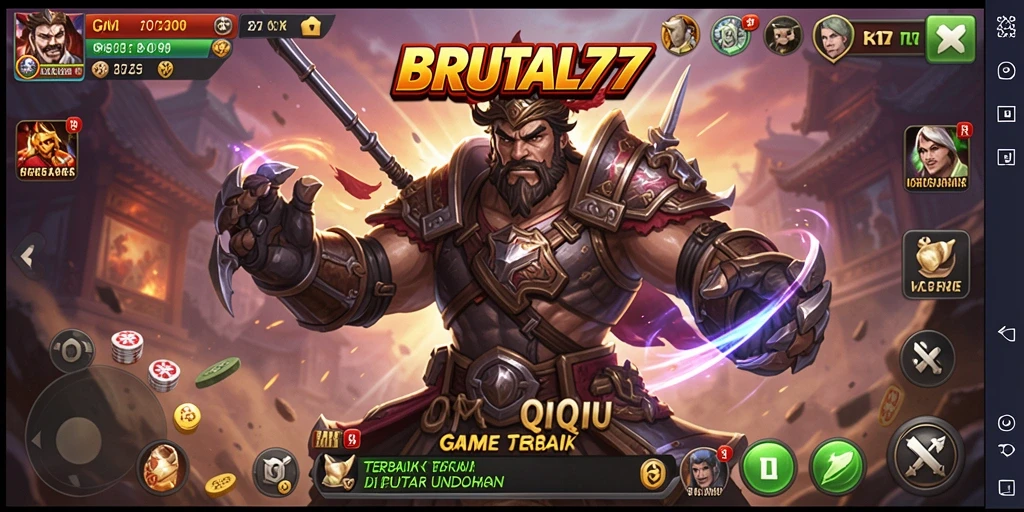 Tampilan gameplay QiuQiu yang menarik dari BRUTAL77.