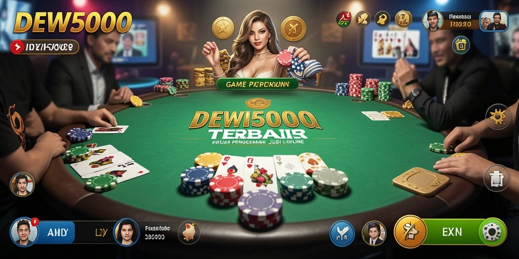 Tangkapan layar DEWI5000 menampilkan pemain sedang menikmati permainan Poker.