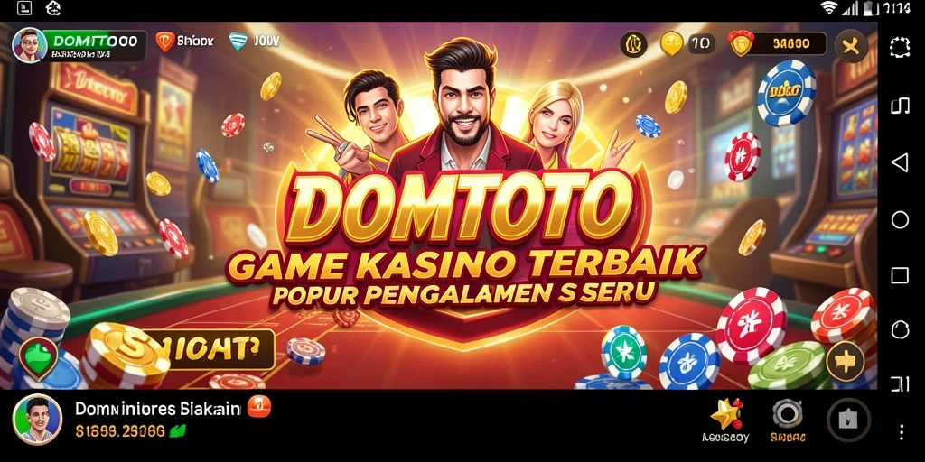 Screenshot utama DOMTOTO menampilkan gameplay kasino yang mengasyikkan.