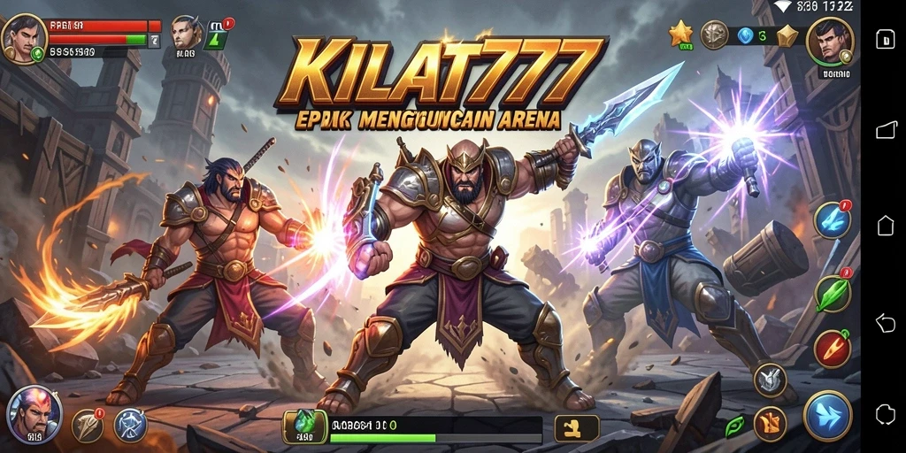 Screenshot KILAT777 menampilkan pertarungan seru di arena.