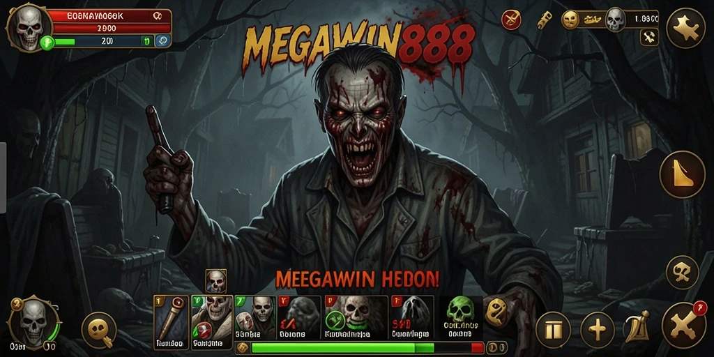 Tampilan menyeramkan saat menjelajahi ruang gelap di MEGAWIN888.