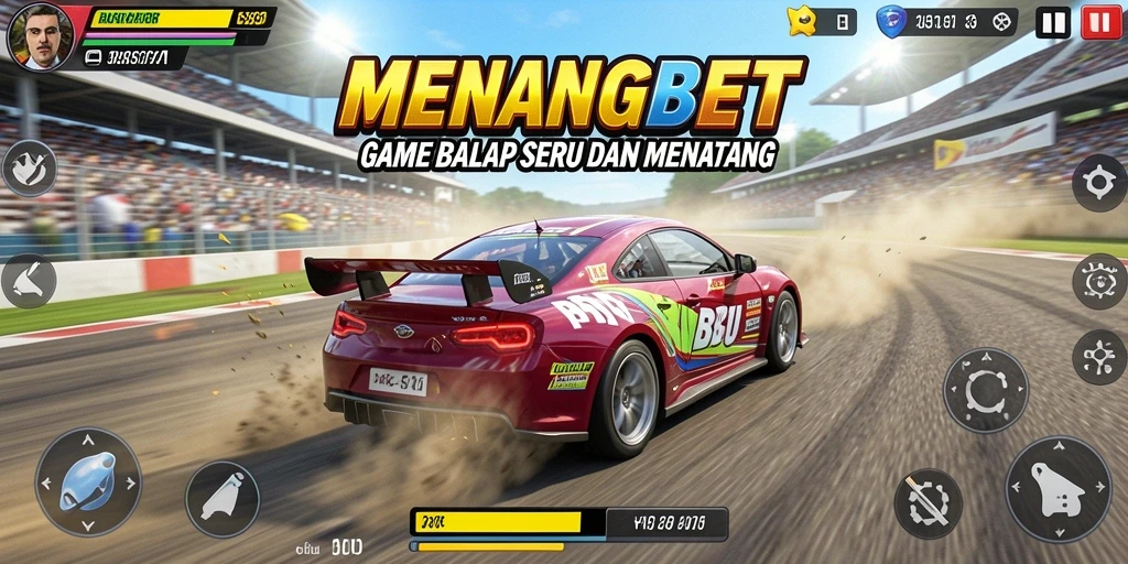 Tampilan menarik dari gameplay balap di MENANGBET.