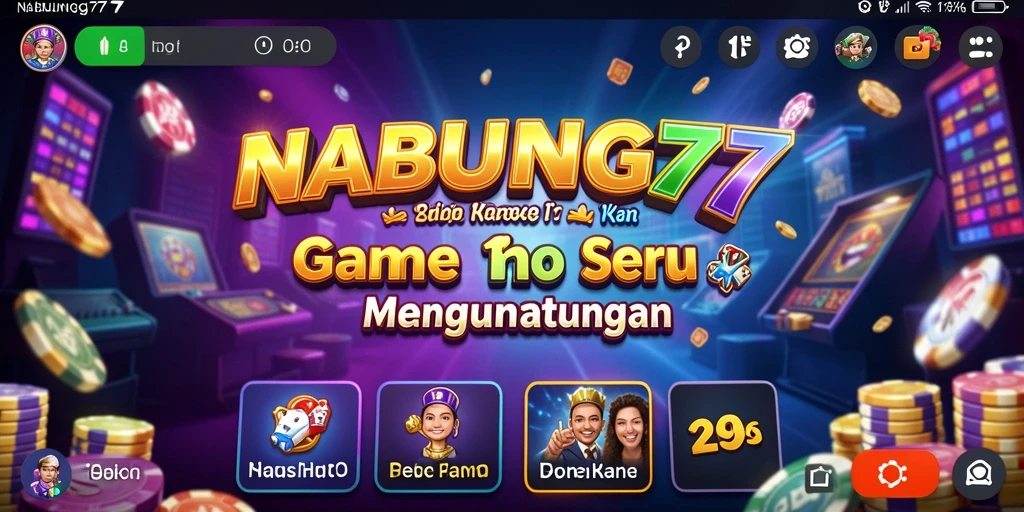 Tampilan gameplay seru NABUNG77 dengan grafis kasino yang menarik.