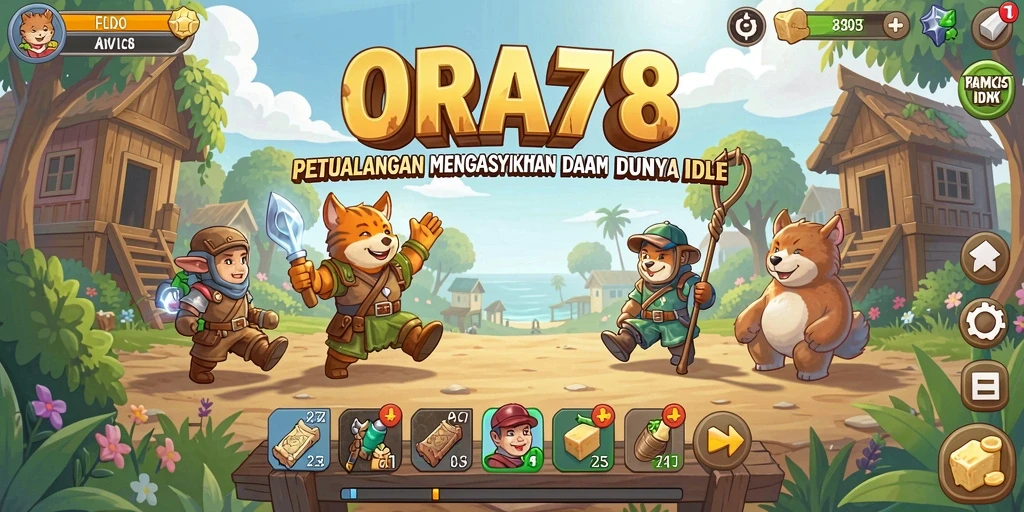 Screenshot gameplay ORA78 menampilkan karakter dalam aksi di dunia Idle.