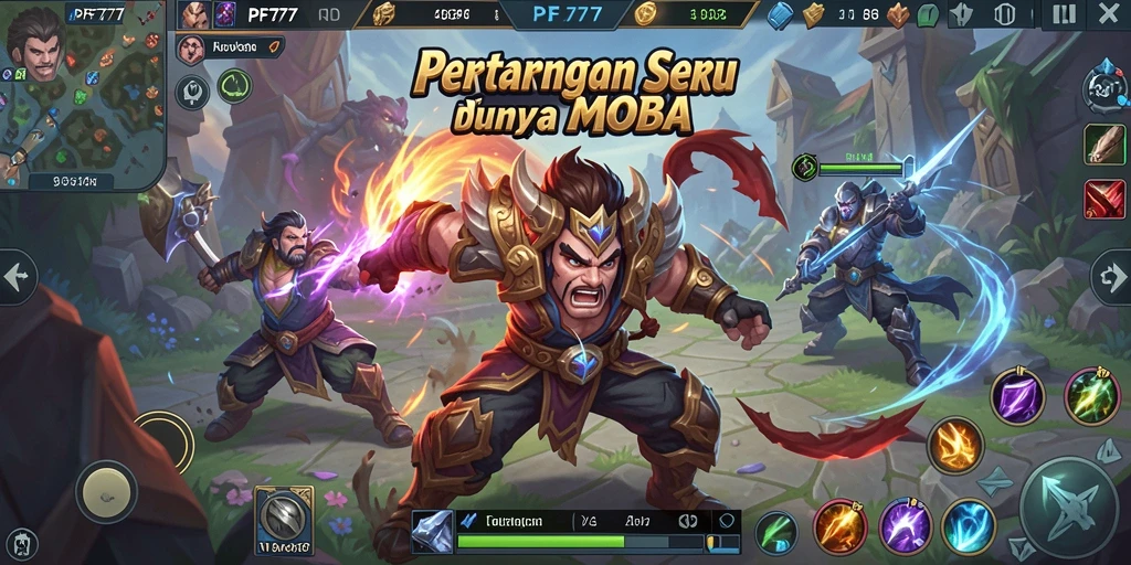 Tampilan gameplay seru dalam pertarungan tim di PF777.