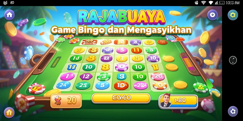 Tampilan gameplay Bingo yang seru dan menarik di RAJABUAYA.