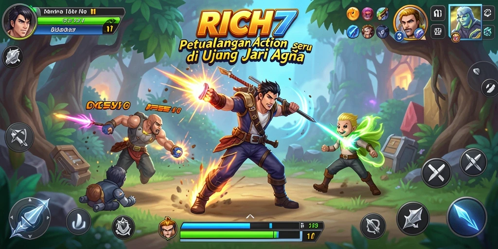 Gameplay RICH7 menampilkan aksi seru dan grafis menawan.