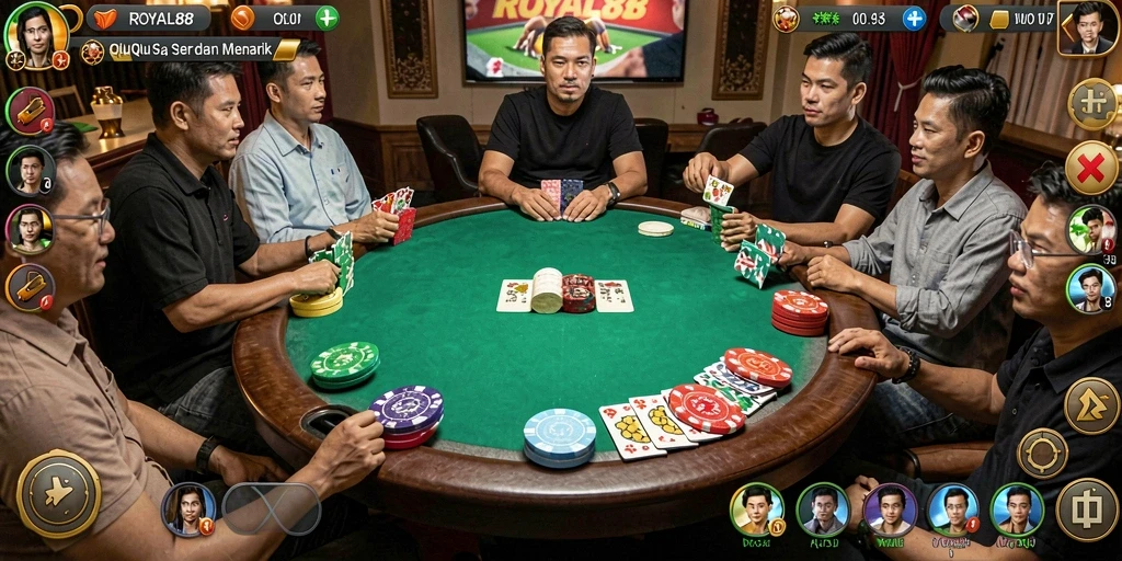 Tampilan gameplay QiuQiu yang mengasyikkan dan seru.