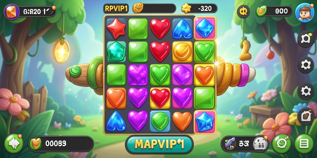 Gambar tampilan gameplay seru dalam RPVIP1 yang penuh warna.