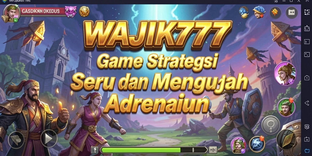 Tangkapan layar gameplay WAJIK777 menampilkan pertempuran strategis yang mendebarkan.