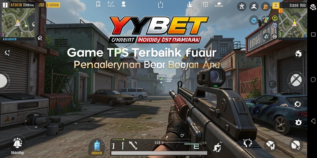 Tampilan gameplay YYBET menampilkan aksi mendebarkan dalam game TPS.