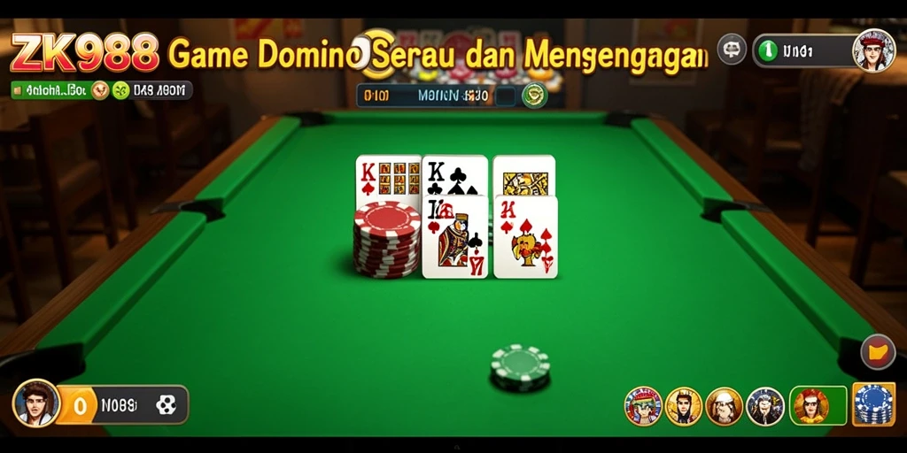 Screenshot gameplay ZK988 menampilkan momen seru saat bermain domino.